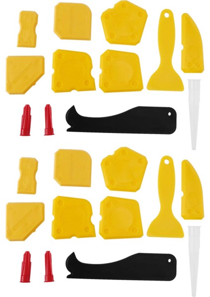 Hyqzltca 24 Parça Kalafat Araç Seti Silikon Mastik Bitirme Aracı Harç Kazıyıcı Kalafat Sökücü ve Kalafat Memesi ve Kalafat Kapakları (Yurt Dışından) fiyatları