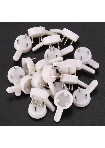 Xhhdqes 80 Adet Plastik Ağır Duvar Resim Çerçevesi Kanca Askıları 3-Pin Küçük Beyaz (Yurt Dışından)