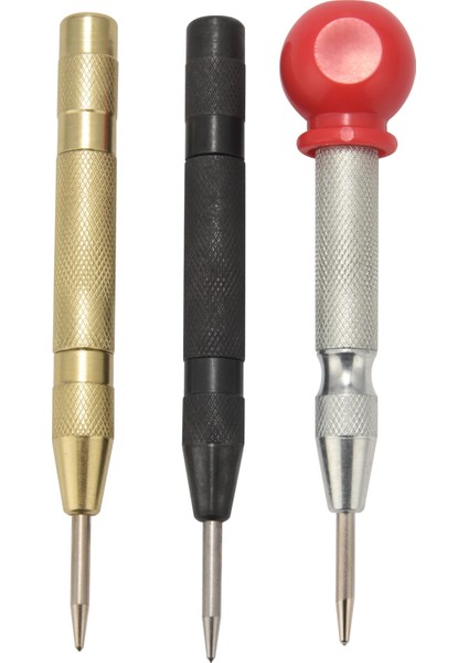 3 Parça Otomatik Merkezi Delgeç Aleti, Altın, Siyah, Gümüş (Yurt Dışından)