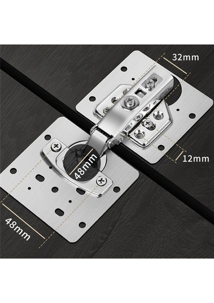 10 Adet Dolap Menteşe Tamir Plakası, 60 Montaj Vidalı, Gümüş (Yurt Dışından) indirimleri