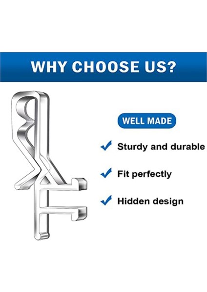 Arkada Oluklu Valance Için 1-7 / 8 Inç Şeffaf Plastik Valance Klipsleri (24 Adet) (Yurt Dışından) fiyatları