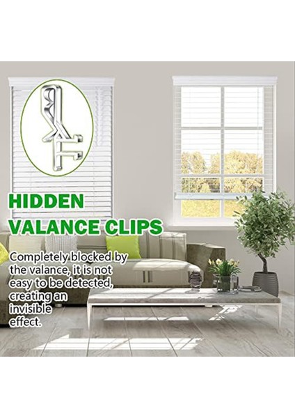 Arkada Oluklu Valance Için 1-7 / 8 Inç Şeffaf Plastik Valance Klipsleri (24 Adet) (Yurt Dışından) modelleri