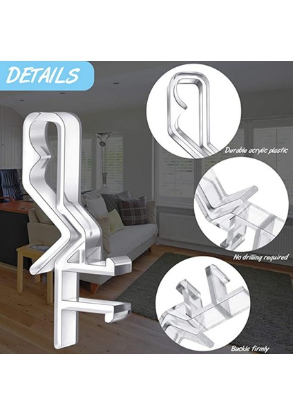 Arkada Oluklu Valance Için 1-7 / 8 Inç Şeffaf Plastik Valance Klipsleri (24 Adet) (Yurt Dışından) indirimleri