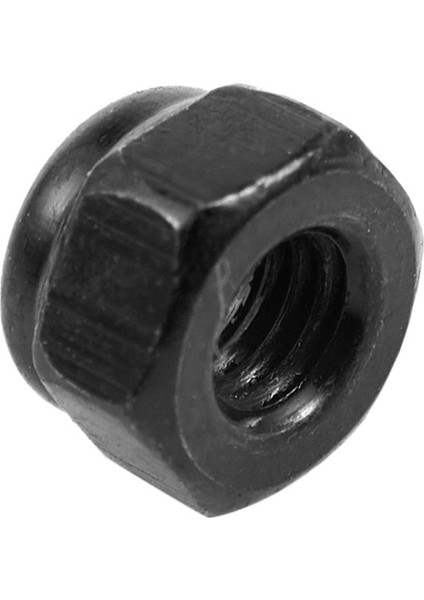 M2.5X0.45MM Çinko Kaplama Naylon Ekleme Altıgen Kilit Somunları Siyah 50 Adet (Yurt Dışından)