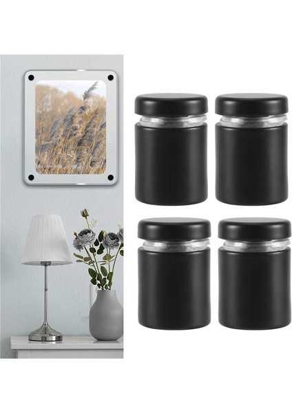 Paket Standoff Vidaları 3/4 x 1 Inç Siyah Burcu Standoffs Asılı Akrilik Resim Çerçevesi Reklam Vidaları Kiti (Yurt Dışından) modelleri