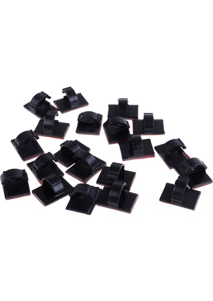 20 Adet Kendinden Yapışkanlı Tel Bağ Kablo Kelepçesi Klip Tutucu Araç Içi Kamera Için (Yurt Dışından)