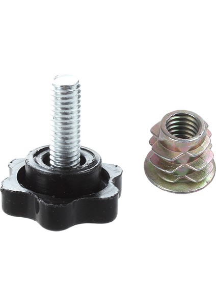 Adet M6 x 15MM Erkek Dişli 25MM Altıgen Şekilli Kafa Sıkma Topuzu ve 30 Adet M6X10MM Altıgen Soket Vidalı Diş Ekleme Somunu (Yurt Dışından)