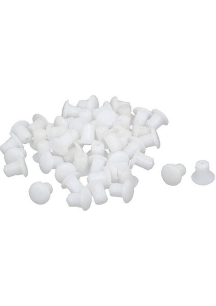 Plastik Yuvarlak Şekilli Kapak Vidalı Kapak Kapak Beyaz 5mm Dia Delik Için 50 Adet (Yurt Dışından) fiyatları