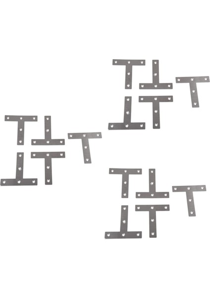 Namuny 15 Adet Açı Plakası Köşe Desteği Düz T Şekli Tamir Braketi 80MM x 80MM (Yurt Dışından)