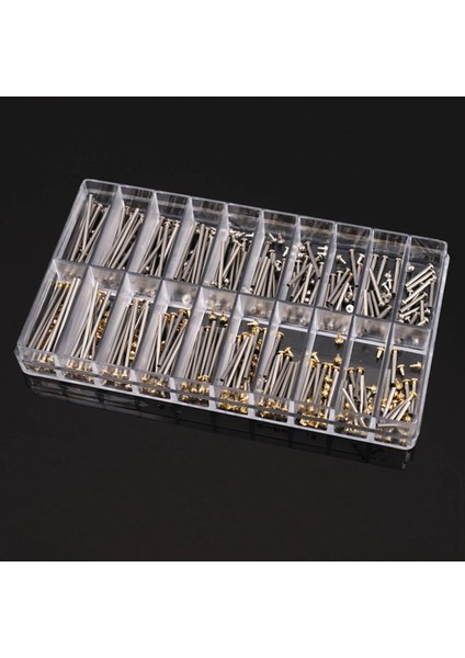 Hyqzltca 2 Kutu Saat Onarım Alet Takımı Kitleri Saat Kayışı Vidaları Çeşitler Tüp Sürtünme Pimi Klipsler Perçin Uçları 10MM-28MM (Yurt Dışından)