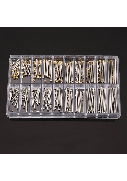 Hyqzltca 2 Kutu Saat Onarım Alet Takımı Kitleri Saat Kayışı Vidaları Çeşitler Tüp Sürtünme Pimi Klipsler Perçin Uçları 10MM-28MM (Yurt Dışından) modelleri