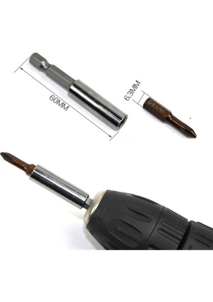 Göbeklady 10 Adet 60MM Manyetik Tornavida Uzatma Bit Ipuçları Tutucu 1/4in Hex Shank Seti (Gümüş Renk) (Yurt Dışından) modelleri