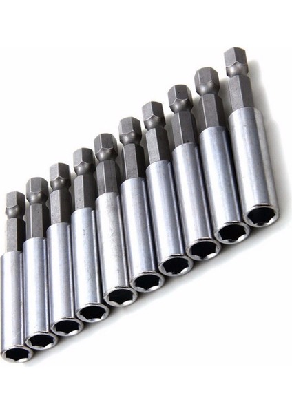 Göbeklady 10 Adet 60MM Manyetik Tornavida Uzatma Bit Ipuçları Tutucu 1/4in Hex Shank Seti (Gümüş Renk) (Yurt Dışından) fırsatları