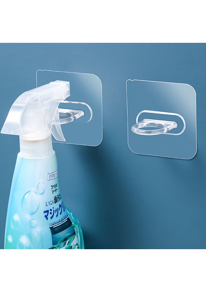 4/8 Adet Duvara Monte Çok Fonksiyonlu Yuvarlak Kanca Ücretsiz Delme Dikişsiz Macun Depolama Rafı Mutfak Banyo Ev Halka Askıları (Yurt Dışından)