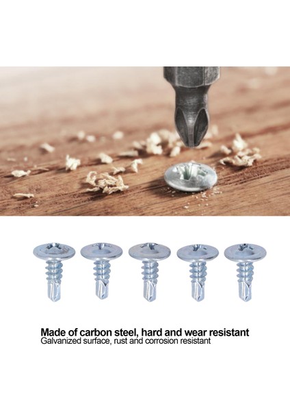 Kendiliğinden Sondaj Vidası, Mobilya Aletleri Tamiri Için Çapraz Yivli Yüksek Sertlik Yuvarlak Başlı Vidalar 4.2X13MM (Yurt Dışından) fırsatları