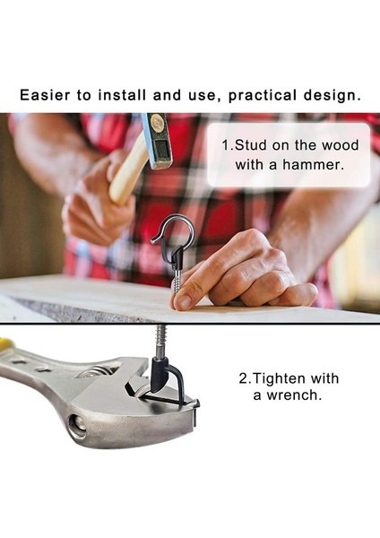 20 Adet Q Askı Kancaları Ağır Hizmet Tipi Duvar Tavan Kancaları Emniyet Tokası ile (Yurt Dışından) indirimleri