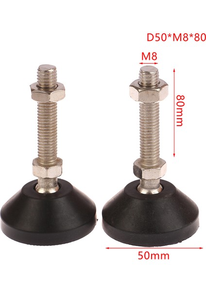 2 Adet Mobilya Destek Ayağı Kaymaz Ped M8/M10 Ayarlanabilir Evrensel Ofis Depo Rafları Naylon Toynak Sabit Çapa Ayağı (Yurt Dışından)