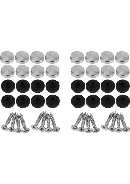 16 Adet 14MM Çap Paslanmaz Çelik Dekoratif Ayna Vidalı Kapak Çivisi (Yurt Dışından)