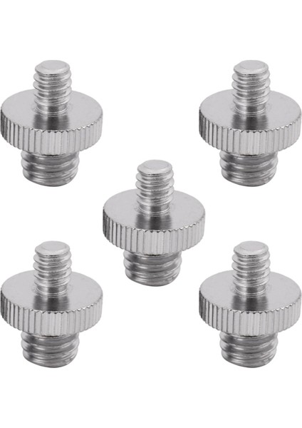5 Parça 1/4 Inç Erkek - 1/4 Inç Erkek Metal Dişli Vida Adaptörü (Yurt Dışından)