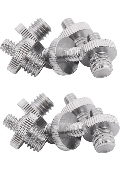 5 Parça 1/4 Inç Erkek - 1/4 Inç Erkek Metal Dişli Vida Adaptörü (Yurt Dışından)