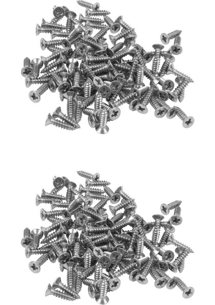 200X Paslanmaz Çelik Düz Başlı Yıldız Vida 12X3MM Gümüş (Yurt Dışından)