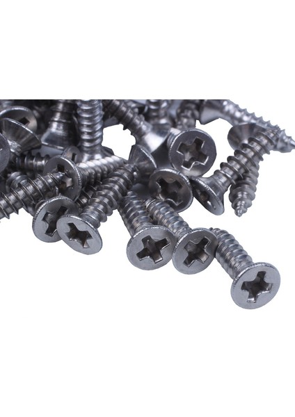 200X Paslanmaz Çelik Düz Başlı Yıldız Vida 12X3MM Gümüş (Yurt Dışından)