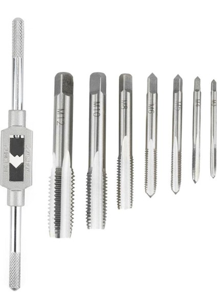 Adet/takım Vida Konu Musluk Tutucu M3-M12 Metal Işleme Anahtarı Alet Kiti (Yurt Dışından)