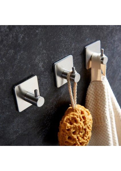 Kendinden Yapışkanlı Tutkallı Paslanmaz Çelik Deliksiz Banyo Havlusu Ceket Kancası (Yurt Dışından) indirimleri