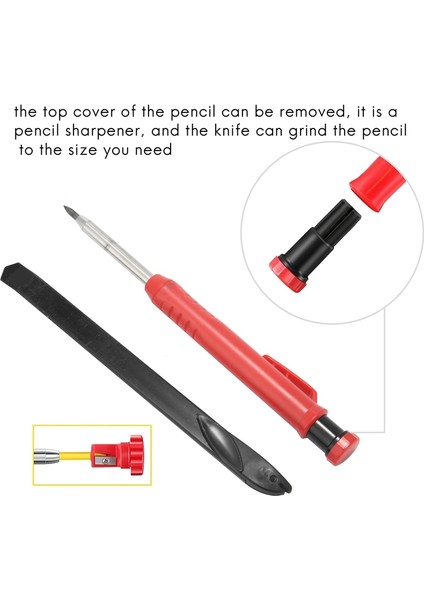 5 Parça 18 Yedekli ve 1 Geri Çekilebilir Marangoz Kalem Seti (Yurt Dışından) modelleri