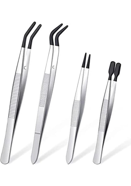 4 Parça Cımbız Seti Lastik Uçlu Cımbız Pvc Kaplamalı Cımbız Kauçuk Güzel Nokta Cımbız Takı Hobi Endüstriyel Hobi El Sanatları Için (Yurt Dışından)