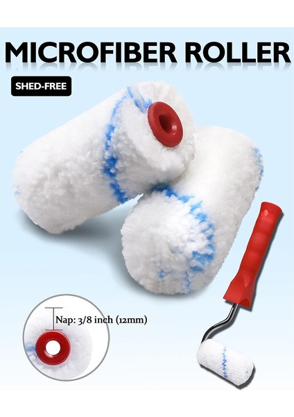 16 Adet 2 Inç Küçük Boya Rulosu, 2 Boya Tepsisi, Rulo Fırça (Yurt Dışından) fırsatları