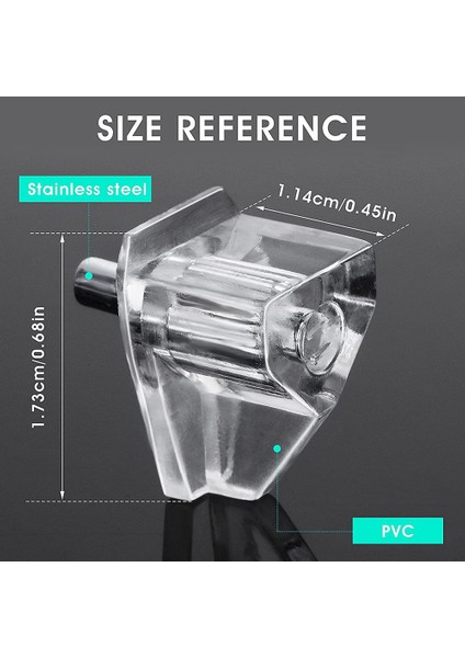 Raf Destek Mandalları-50 x Destek Çivisi-Şeffaf (Yurt Dışından) indirimleri