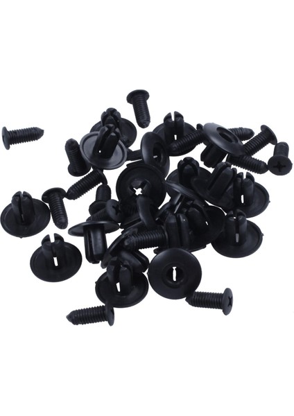 20 Adet 8mm x 20MM Araba Tokası Siyah Conta Klipsi (Yurt Dışından)