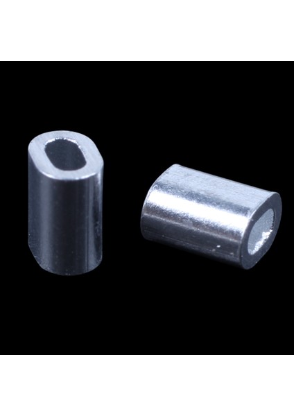 Quanbu 100 Adet 1mm Çelik Halat Alüminyum Yüksük Kollu Gümüş Ton (Yurt Dışından)