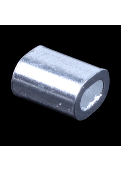 Quanbu 100 Adet 1mm Çelik Halat Alüminyum Yüksük Kollu Gümüş Ton (Yurt Dışından)