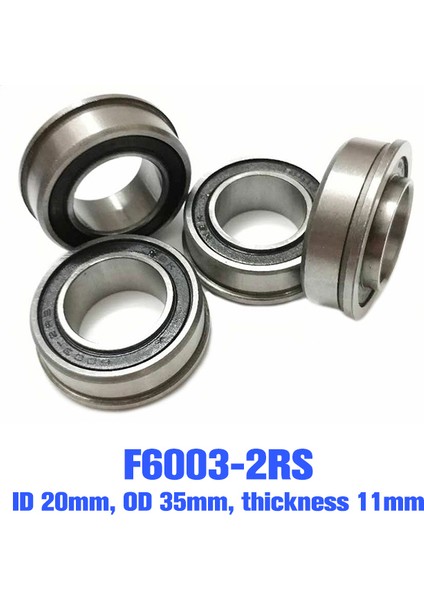 F6003-20-2RS 20X35X11 Flanşlı Sabit Bilyalı Arabası Rulmanlı Mühürlü Tekerlek (Yurt Dışından)