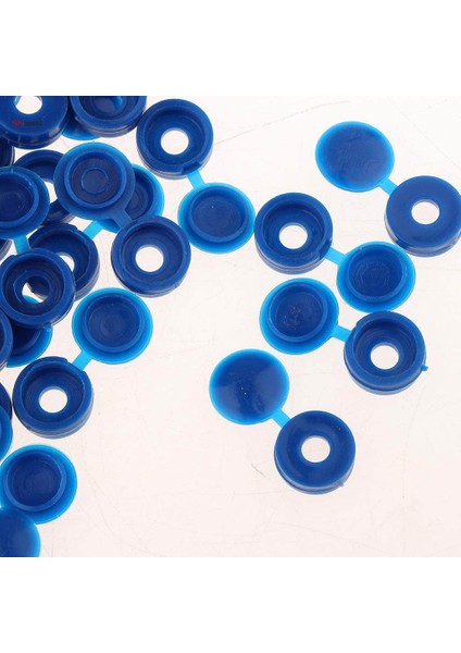 3X50 Adet Mobilya Dekoratif Kapak Plastik Menteşeli Katlama Yapış Vidalı Kapaklar Mavi (Yurt Dışından) indirimleri