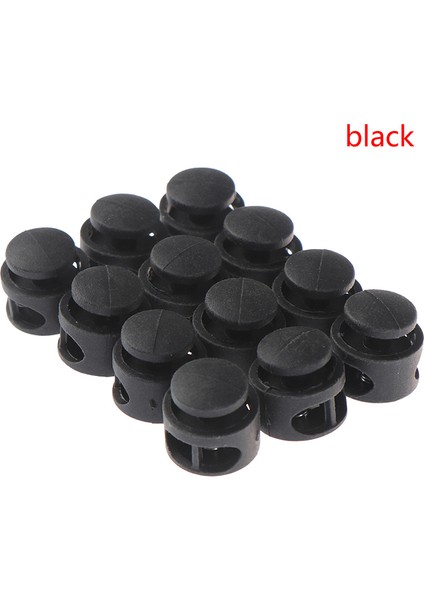 12 Adet Ipli Stoper Kordon Kilidi Kelepçe Geçiş Klip Stoper Ayakkabı Bağı Tokası (Yurt Dışından)