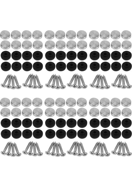 48 Adet 14MM Çap Paslanmaz Çelik Dekoratif Ayna Vidalı Kapak Çivisi (Yurt Dışından)