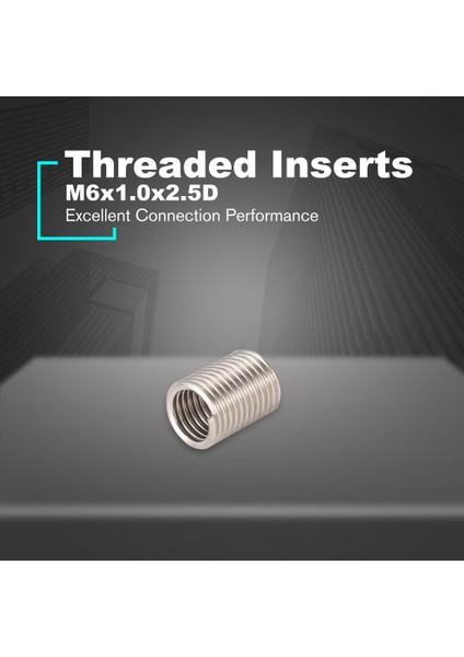 Ma 50PCS Dişli Ekler M6 1.0 2.5d Paslanmaz Çelik Helicoil Aletler Vida Kolu (Yurt Dışından) modelleri