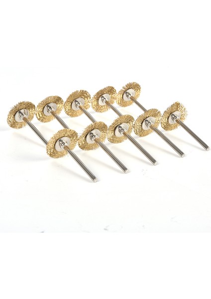 10 Adet 22MM Pirinç Tel Tekerlek Fırçası Fit Öğütücü Döner Aletler T-Bakır Tel Fırçalar (Yurt Dışından)