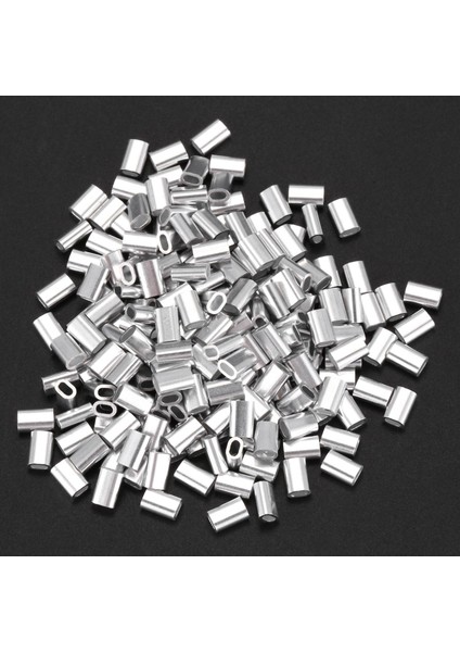 Quanbu M1.5 Tel Halat Alüminyum Yüksük Kablo Bağları Kıvrım Tel Halat Aynası Alüminyum Ceket 200 Parça (Yurt Dışından) fiyatları