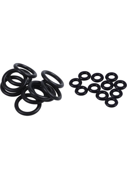 Bradoo- 20 Adet Siyah Kauçuk Yağ Keçesi O-Ringler Contalar Pullar, 10 Adet 16 x 2,5 x 11MM ve 10 Adet 8 x 4 x 2 mm (Yurt Dışından)