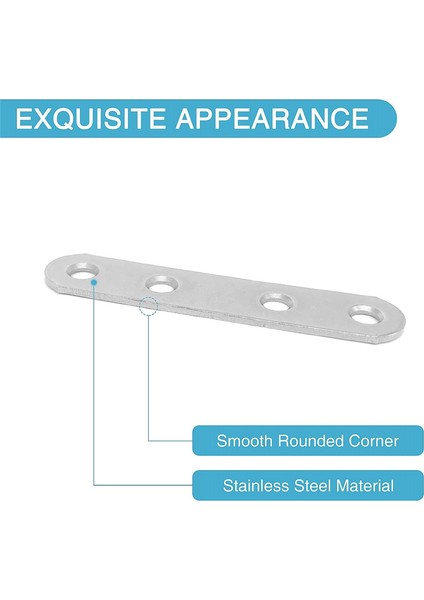 Düz Braket Açı Kodu Düz Parça Raf Aparatı Gümüş Paslanmaz Çelik Metal Braket (Yurt Dışından) fiyatları