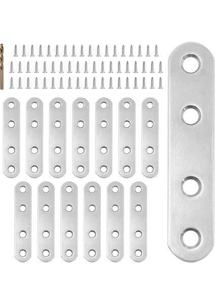 Düz Braket Açı Kodu Düz Parça Raf Aparatı Gümüş Paslanmaz Çelik Metal Braket (Yurt Dışından) fırsatları