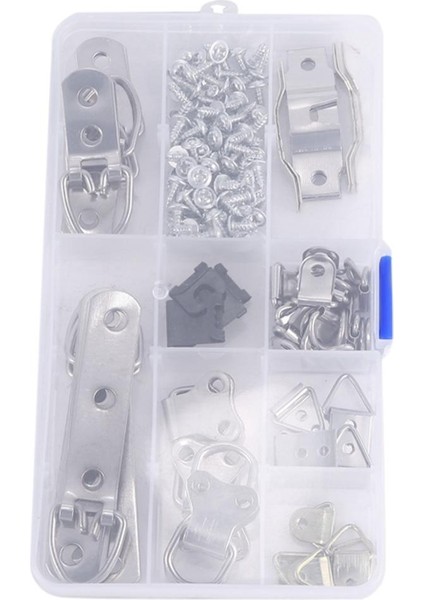 140 Parça Fotoğraf Çerçevesi Asma Kanca Seti, 9 Model Vidalı Kanca (Yurt Dışından)