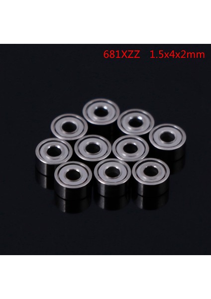 10 Adet 681XZZ 1.5X4X2MM Açık Minyatür Rulmanlar Topu Mini El Rulman Döndürücü (Yurt Dışından)