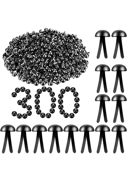 300 Adet Kağıt Bağlantı Elemanları Yuvarlak Başlık Sağlam Bağlantı Elemanları Sanat El Yapımı Dekorasyon Karalama Defteri Dıy Için Uygun (Yurt Dışından)