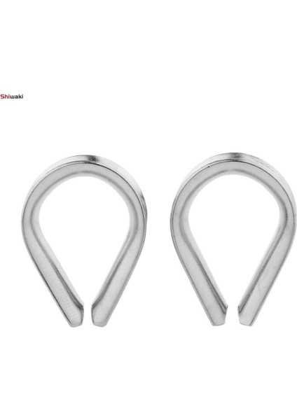 3x2 Parça Paslanmaz Çelik Kalp Şeklinde Kablo Yüksükleri Tel Halat Bağlantı Parçası - 2mm (Yurt Dışından) fırsatları