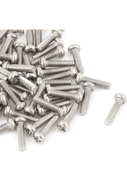 Flyeer M2 x 8mm 304 Paslanmaz Çelik Phillips Tava Başlı Vidalar Cıvata 60 Adet (Yurt Dışından)